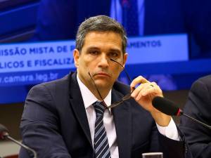 O presidente do Banco Central, Roberto Campos Neto, durante audiência pública conjunta das comissões de Assuntos Econômicos e comissão Mista de Orçamento.