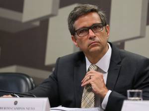 O presidente do Banco Central, Roberto Campos Neto, participa de audiência pública na Comissão de Assuntos Econômicos do Senado