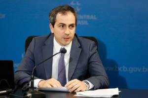 Bruno Serra, diretor do Banco Central, fala durante coletiva de imprensa